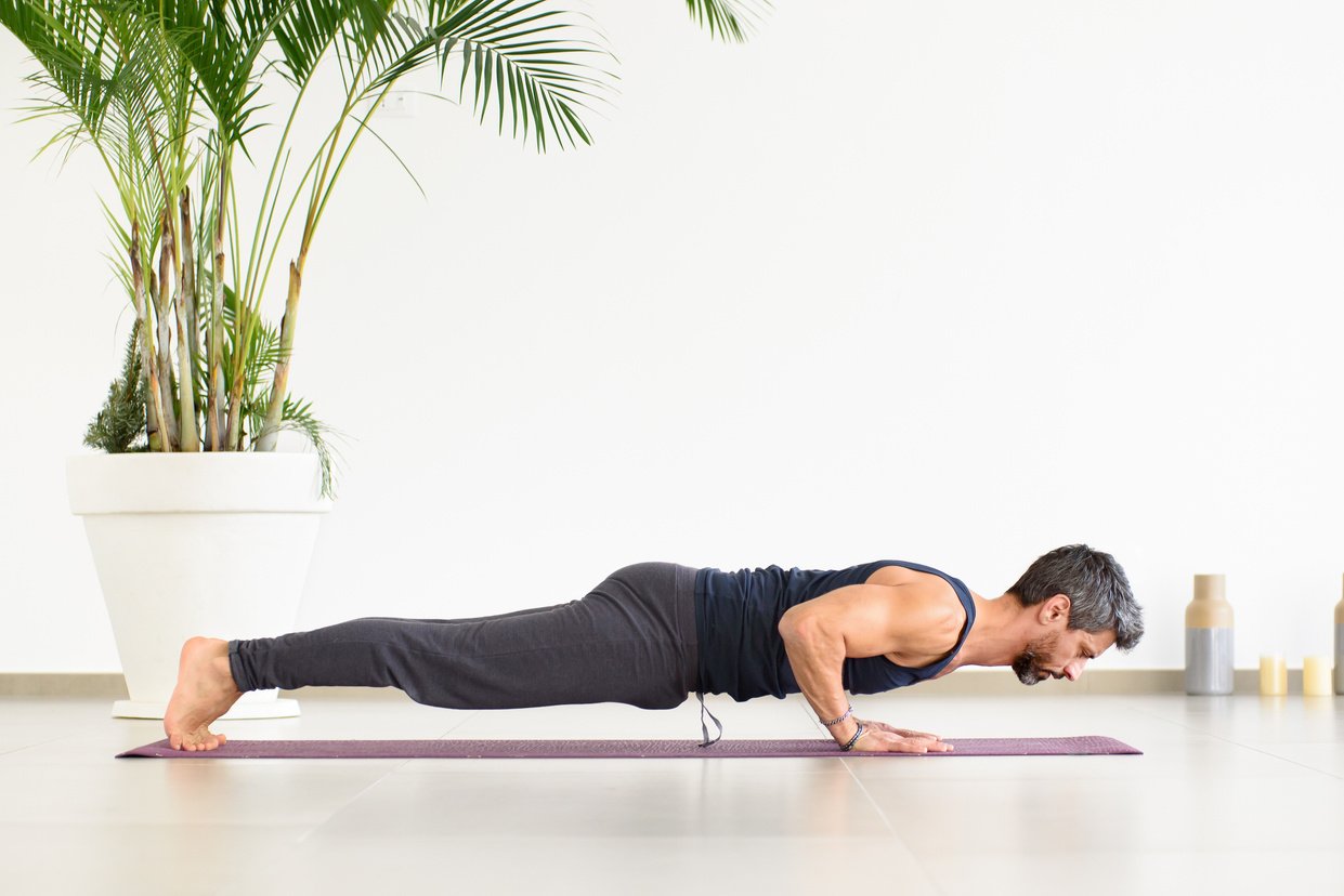 Man Doing Yoga at Home